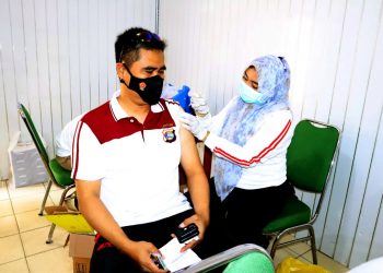Polres Pringsewu Vaksinasi Booster, pringsewu.lappung.com