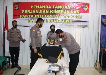 Polres Pringsewu Tandatangani Perjanjian Kinerja, pringsewu.lappung.com