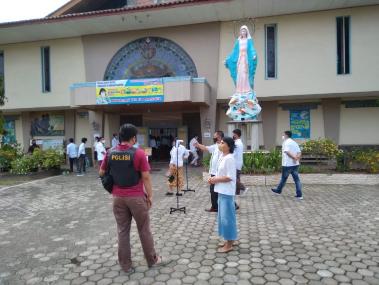Polres Pringsewu Amankan Perayaan Jumat Agung, pringsewu.lappung.com