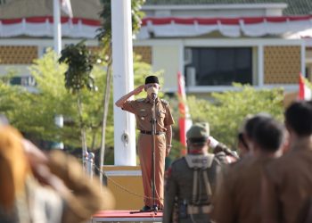 Sujadi Pimpin Apel dan Halalbihalal, pringsewu.lappung.com