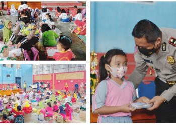 Satlantas Polres Pringsewu Gelar Lomba Mewarnai