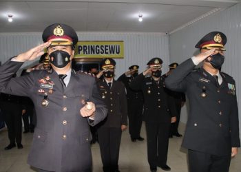 Polres Pringsewu Ikuti Upacara Hari Lahir Pancasila