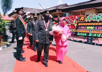 Pelepasan Dua Perwira di Polres Pringsewu