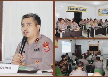 Kapolres Pringsewu Pimpin Rapat Analisa dan Evaluasi