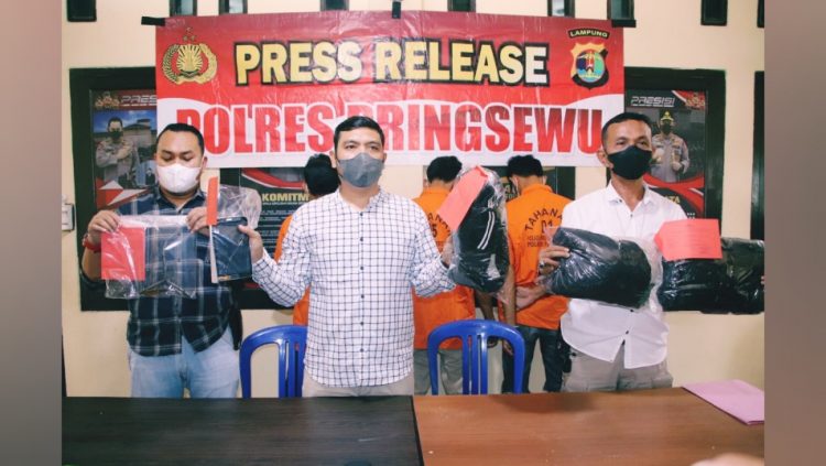 Polsek Pringsewu Ringkus Tiga Pelaku Curanmor