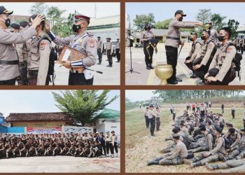 Polres Pringsewu Gelar Tradisi Pembaretan