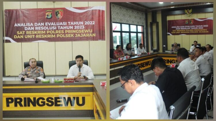 Satreskrim Polres Pringsewu Rapat Anev