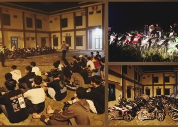 Balapan Motor Liar di Pringsewu